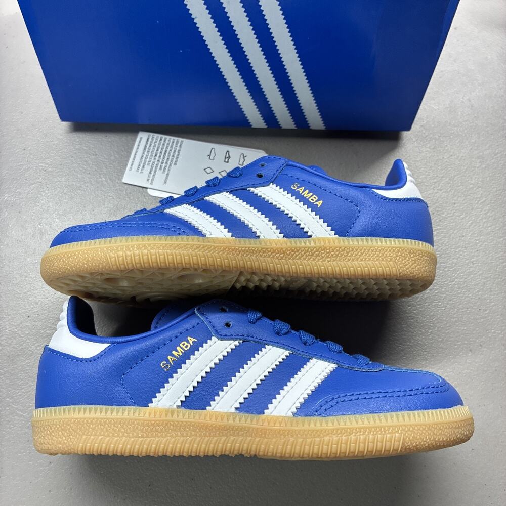ADIDAS SAMBA OG C KIDS 11K BLUE WHITE GUM BACK TO SCHOOL JR7431 NEW BOX